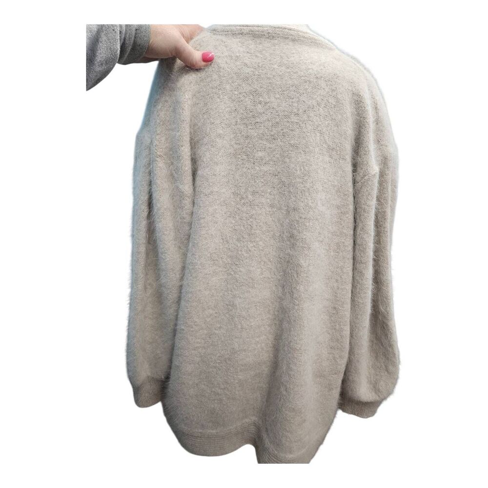 Jamie Angora Blend Cardigan Sweater Womens Medium  Rabbit Hair Wool - Picture 7 of 11